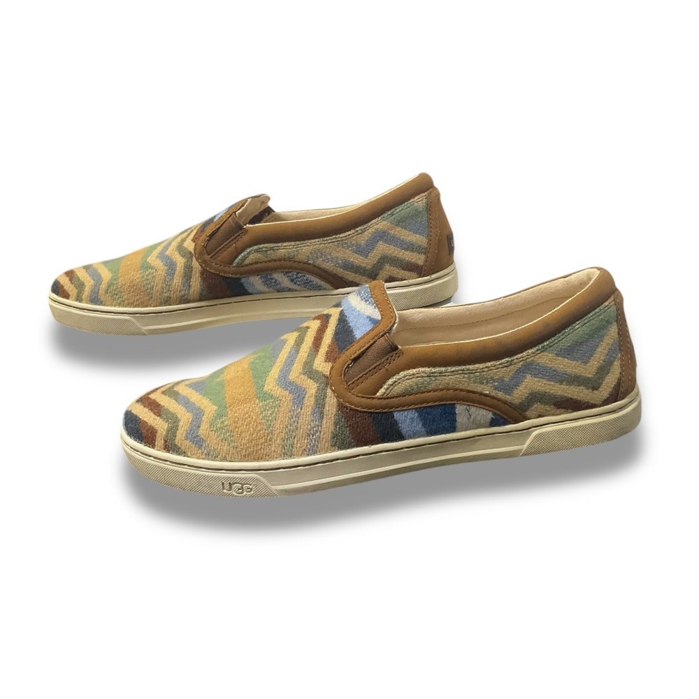 UGG x Pendleton Mens 12 Southwestern Wool Slip On Sneakers Shoes 1010188 Brown